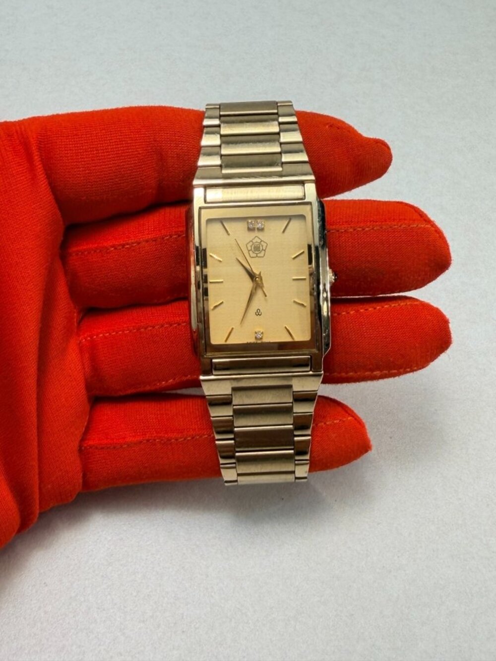 Vintage Swistar Men's Watch 22K Gold Plated Swiss Movt Tank Style - Working